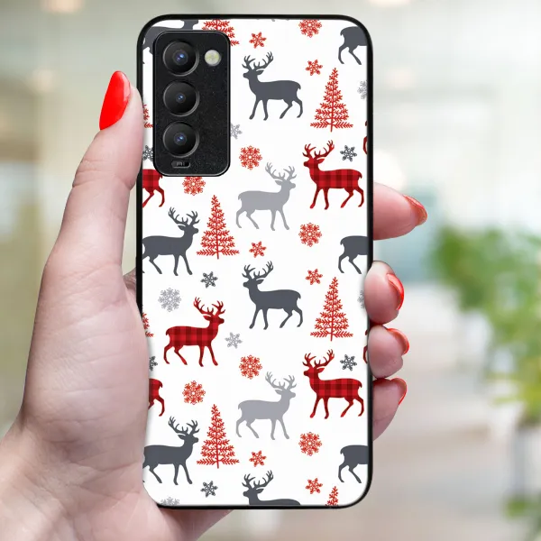 MY ART Kryt s vianočným dizajnom Tecno Camon 18 DEER (068)