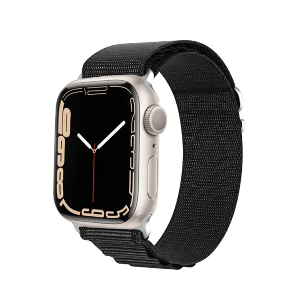 DUX GS Nylonový remienok pre Apple Watch SE / SE 2022 / SE 2023 / SE 2025 (40mm) čierny