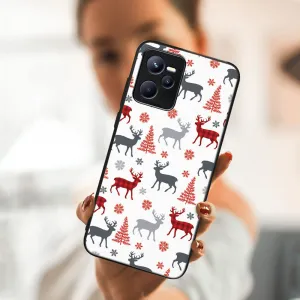 MY ART Kryt s vianočným dizajnom Realme C35 DEER (068)