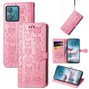 ART ANIMALS Peňaženkový obal pre Motorola Edge 40 Neo ružový