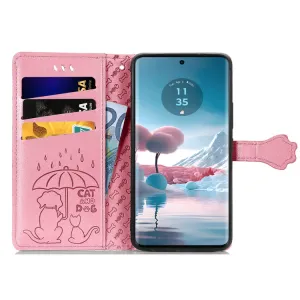 ART ANIMALS Peňaženkový obal pre Motorola Edge 40 Neo ružový