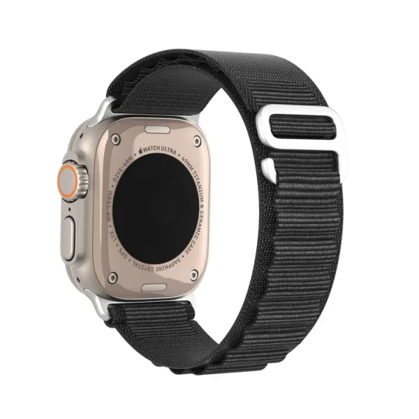 DUX GS Nylonový remienok pre Apple Watch SE / SE 2022 / SE 2023 / SE 2025 (40mm) čierny