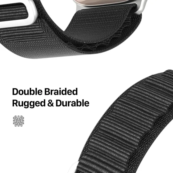 DUX GS Nylonový remienok pre Apple Watch SE / SE 2022 / SE 2023 / SE 2025 (40mm) čierny