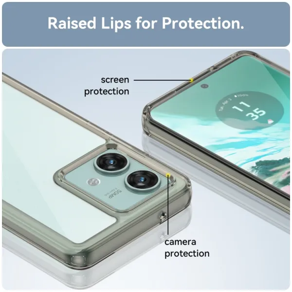 CRYSTAL Ochranný kryt pre Motorola Edge 40 Neo šedý