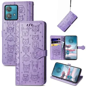 ART ANIMALS Peňaženkový obal pre Motorola Edge 40 Neo fialový