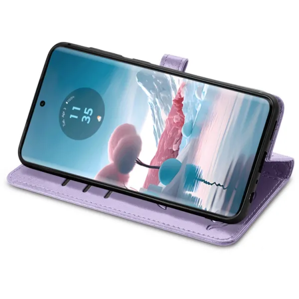 ART ANIMALS Peňaženkový obal pre Motorola Edge 40 Neo fialový