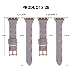 LEATHER Kožený remienok pre Apple Watch SE / SE 2022 / SE 2023 / SE 2025 (44mm) čierny