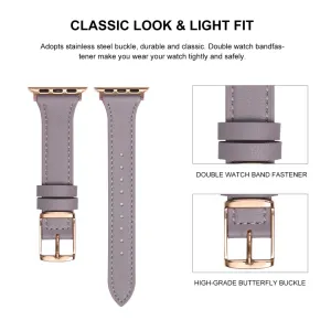 LEATHER Kožený remienok pre Apple Watch SE / SE 2022 / SE 2023 / SE 2025 (44mm) čierny