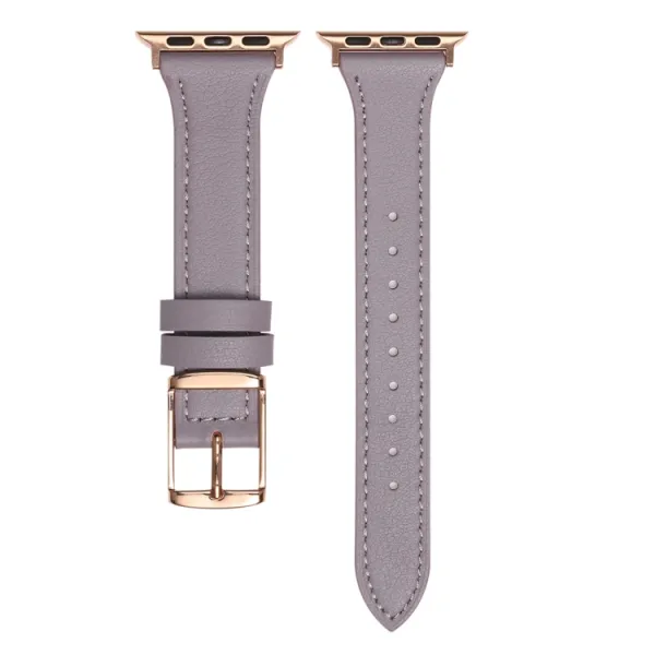 LEATHER Kožený remienok pre Apple Watch SE / SE 2022 / SE 2023 / SE 2025 (44mm) fialový