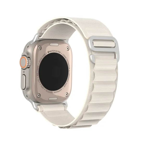 DUX GS Nylonový remienok pre Apple Watch SE / SE 2022 / SE 2023 / SE 2025 (44mm) béžový