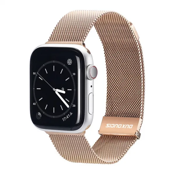 DUX MILANESE Kovový remienok pre Apple Watch SE / SE 2022 / SE 2023 / SE 2025 (40mm) zlatý