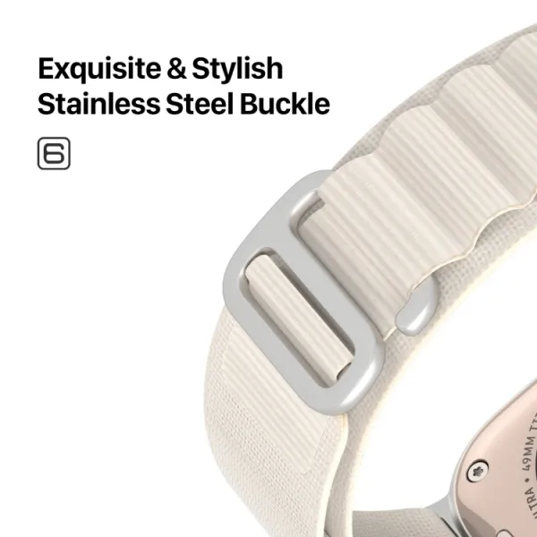 DUX GS Nylonový remienok pre Apple Watch SE / SE 2022 / SE 2023 / SE 2025 (44mm) béžový