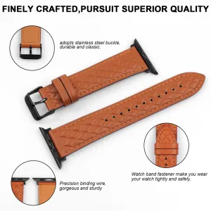 LATTICE BAND Kožený remienok pre Apple Watch SE / SE 2022 / SE 2023 / SE 2025 (44mm) béžový