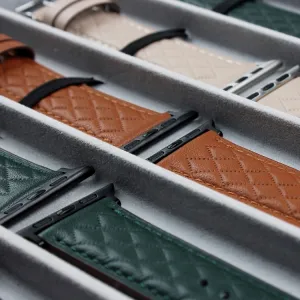 LATTICE BAND Kožený remienok pre Apple Watch SE / SE 2022 / SE 2023 / SE 2025 (44mm) béžový