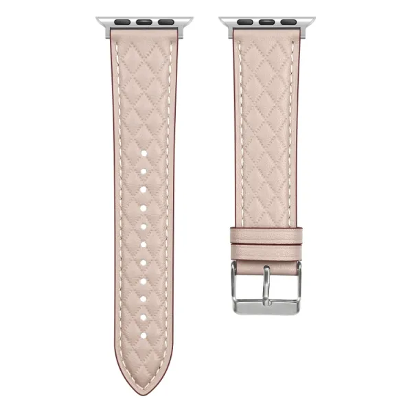 LATTICE BAND Kožený remienok pre Apple Watch SE / SE 2022 / SE 2023 / SE 2025 (44mm) béžový