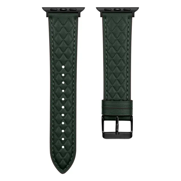 LATTICE BAND Kožený remienok pre Apple Watch SE / SE 2022 / SE 2023 / SE 2025 (44mm) zelený