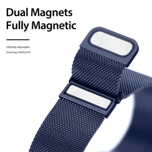 DUX MILANESE Kovový remienok pre Apple Watch SE / SE 2022 / SE 2023 / SE 2025 (44mm) modrý