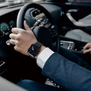 DUX MILANESE Kovový remienok pre Apple Watch SE / SE 2022 / SE 2023 / SE 2025 (44mm) čierny