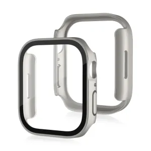 PC FULL COVER Plastový kryt so sklom pre Apple Watch SE / SE 2022 / SE 2023 / SE 2025 (44mm) STARLIGHT