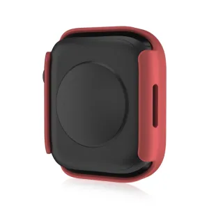 PC FULL COVER Plastový kryt so sklom pre Apple Watch SE / SE 2022 / SE 2023 / SE 2025 (44mm) červený