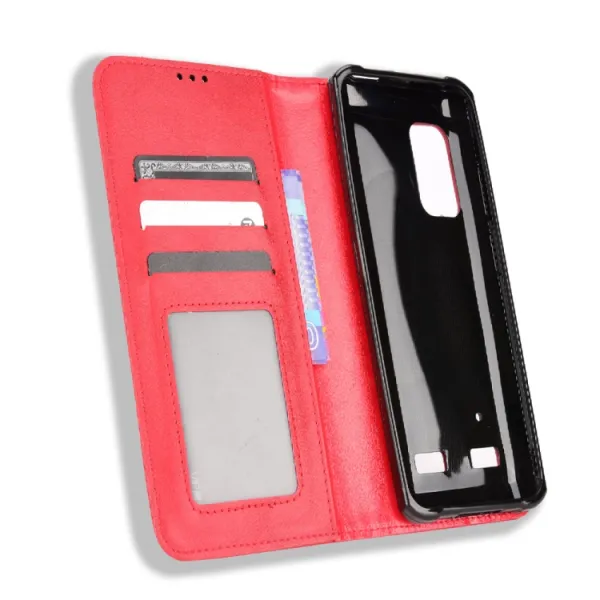 BUSINESS Peňaženkový kryt pre Ulefone Armor X10 / X10 Pro červený