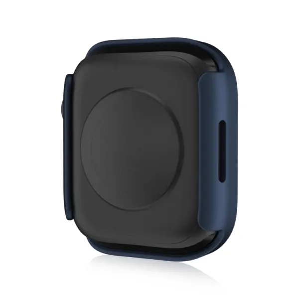 PC FULL COVER Plastový kryt so sklom pre Apple Watch SE / SE 2022 / SE 2023 / SE 2025 (44mm) modrý