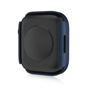 PC FULL COVER Plastový kryt so sklom pre Apple Watch SE / SE 2022 / SE 2023 / SE 2025 (44mm) modrý