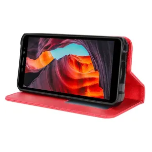BUSINESS Peňaženkový kryt pre Ulefone Armor X10 / X10 Pro červený