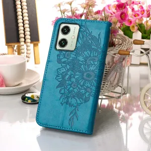 ART BUTTERFLY Peňaženkový obal pre Motorola Moto G54 5G / G54 Power Edition 5G modrý