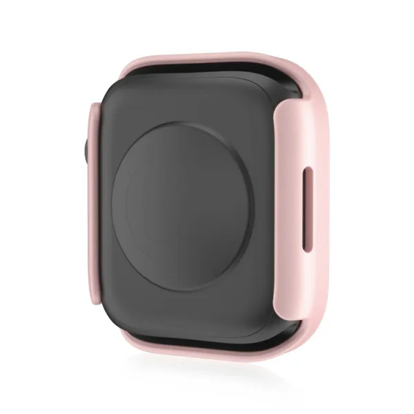 PC FULL COVER Plastový kryt so sklom pre Apple Watch SE / SE 2022 / SE 2023 / SE 2025 (40mm) ružovozlatý