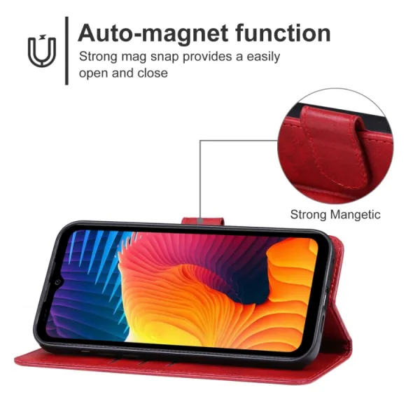 SMOOTH Peňaženkové puzdro pre Doogee V30 5G červené