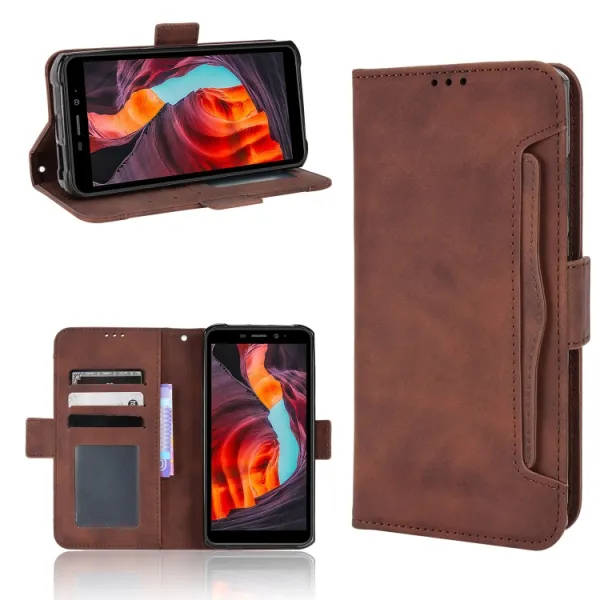 SLOT Peňaženkový obal pre Ulefone Armor X10 / X10 Pro hnedý