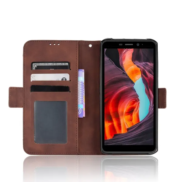 SLOT Peňaženkový obal pre Ulefone Armor X10 / X10 Pro hnedý