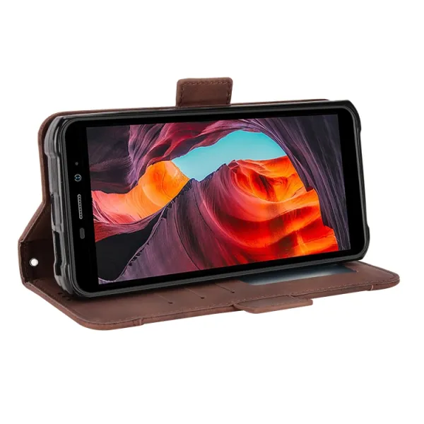 SLOT Peňaženkový obal pre Ulefone Armor X10 / X10 Pro hnedý