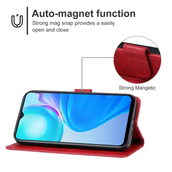 SMOOTH Peňaženkové puzdro pre Blackview A85 červený