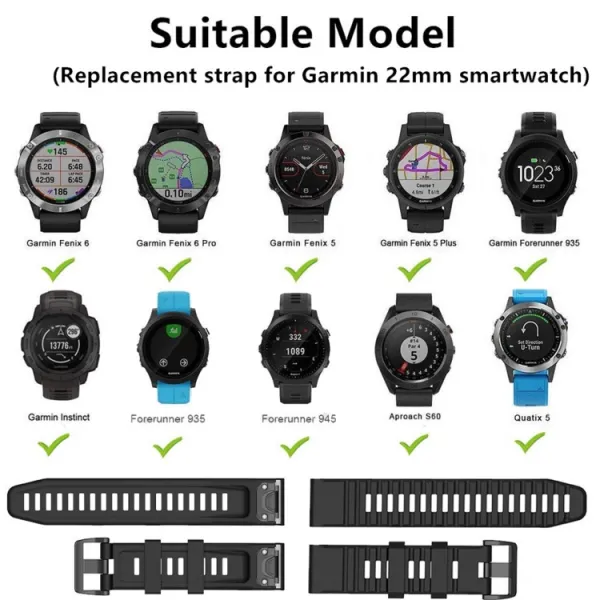 RUBBER Remienok Garmin Forerunner 935 / 945 šedý