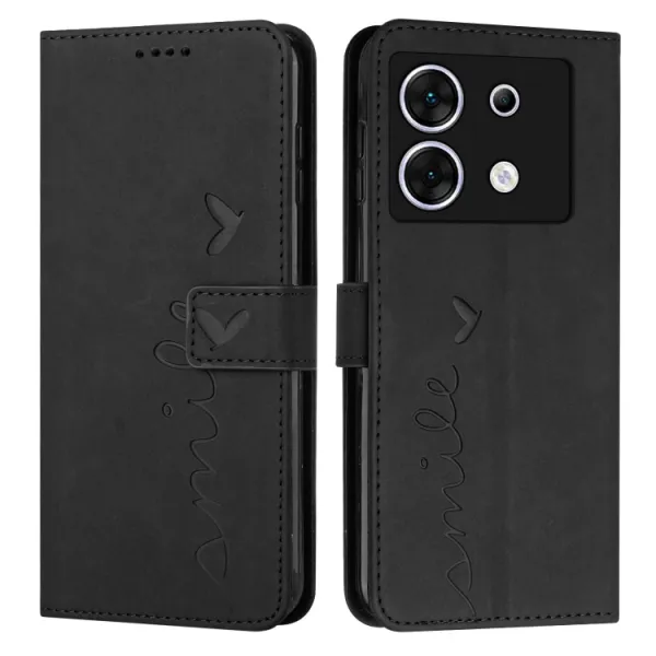 ART SMILE Peňaženkový obal s remienkom pre Infinix Zero 30 5G čierny