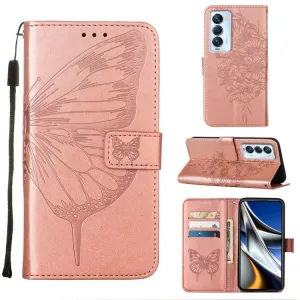 ART BUTTERFLY Peňaženkový obal pre Tecno Camon 18 Premier ružový