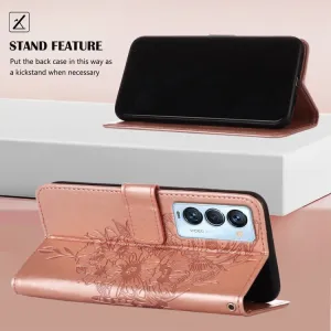 ART BUTTERFLY Peňaženkový obal pre Tecno Camon 18 Premier ružový