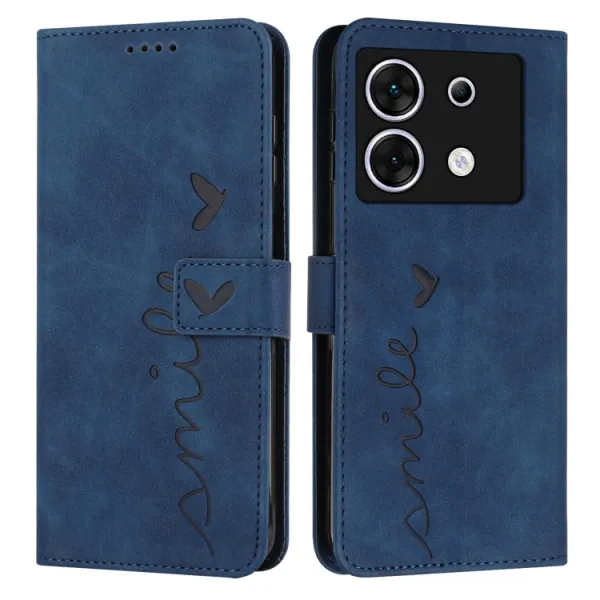 ART SMILE Peňaženkový obal s remienkom pre Infinix Zero 30 5G modrý