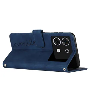 ART SMILE Peňaženkový obal s remienkom pre Infinix Zero 30 5G modrý