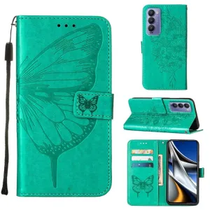 ART BUTTERFLY Peňaženkový obal pre Tecno Camon 18 zelený