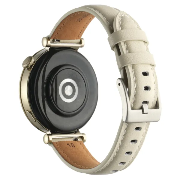 LEATHER Kožený remienok pre Huawei Watch GT 4 41mm béžový