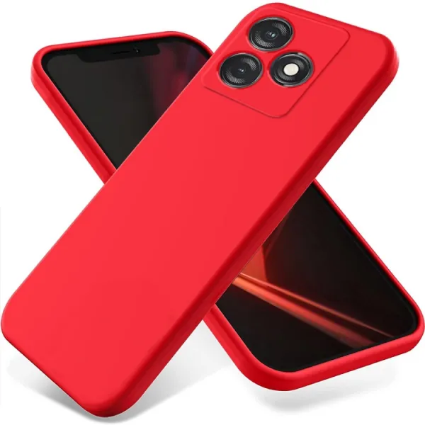 RUBBER Ochranný kryt pre Tecno Spark 10 červený