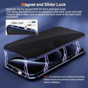 Magnetický kryt 360 pre Apple iPhone 15 Plus modrý