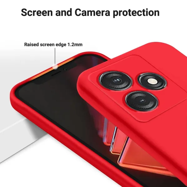 RUBBER Ochranný kryt pre Tecno Spark 10 červený