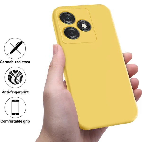 RUBBER Ochranný kryt pre Tecno Spark 10 žltý
