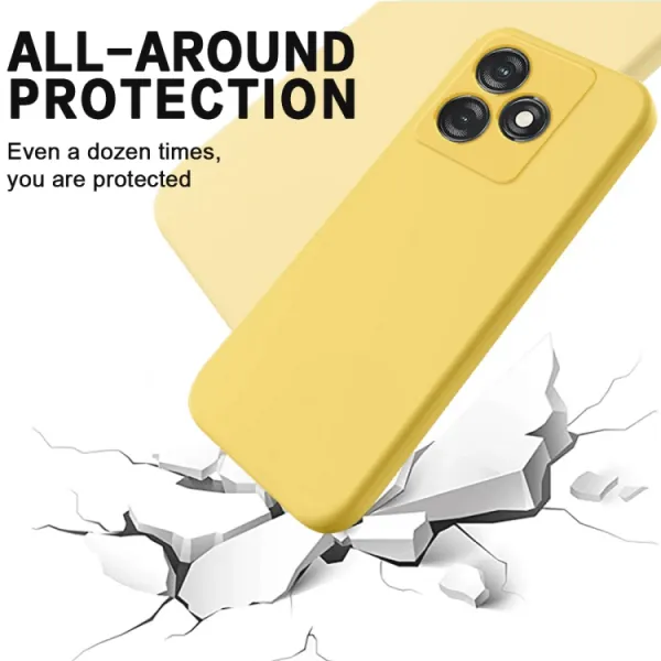 RUBBER Ochranný kryt pre Tecno Spark 10 žltý