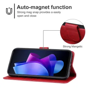 SMOOTH Peňaženkové puzdro pre Tecno Spark 10 červené