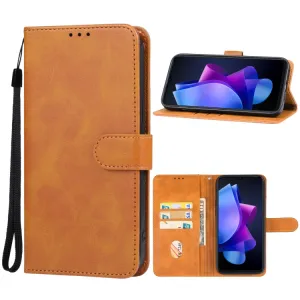 SMOOTH Peňaženkové puzdro pre Tecno Spark 10 hnedé